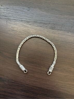Bali Byzantine Sterling Silver Bracelet 6.5" - Missing Clasp / As-Is
